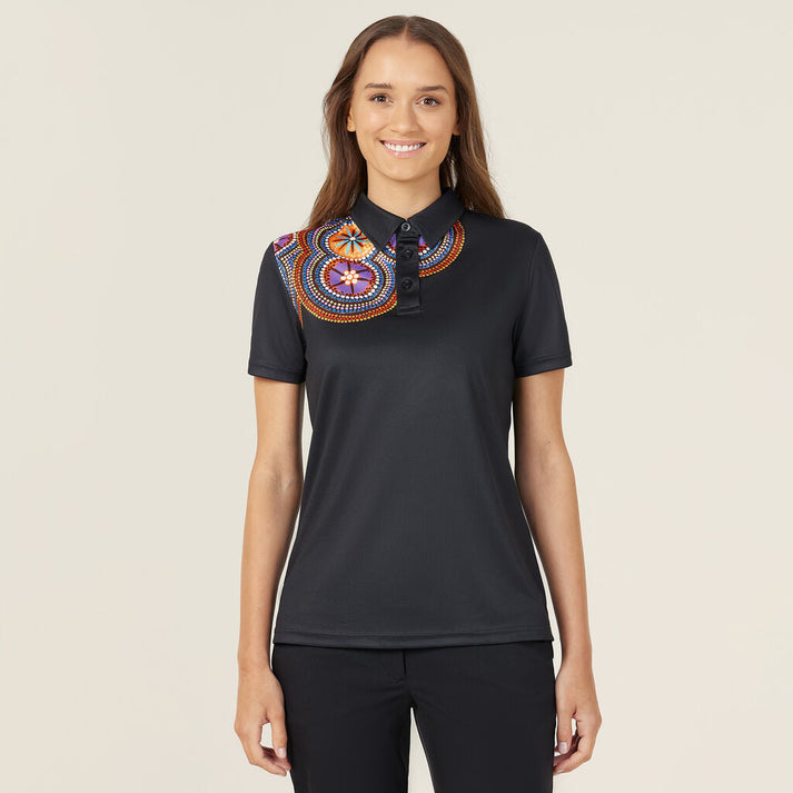 NNT Uniforms Polyester Knit Bush Tucker Indigenous Print Polo (CATUSW ...