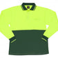 Ramo-Ramo Hi Vis Long Sleeve Polo-Yellow/Bottle Green / S-Uniform Wholesalers - 3