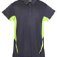Ramo-Ramo Kids Accelerator Polo-Charcoal/Lime / 4-Uniform Wholesalers - 7