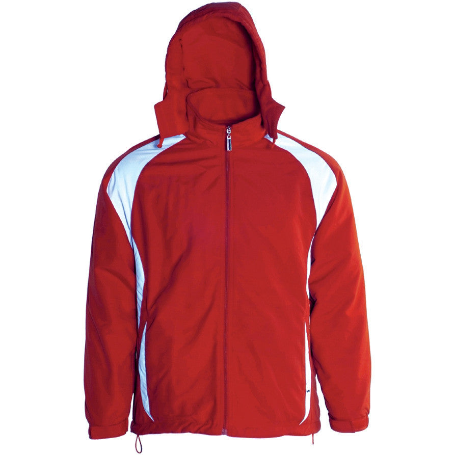 Red and 2025 black sports jacket