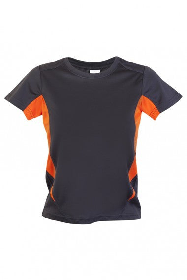 Ramo-Kids Accelerator Cool-Dry T-shirt(new)-Charcoal/Orange / 4-Uniform Wholesalers - 10
