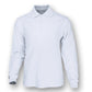 Bocini Plain Colour Poly Face Cotton Backing L/S Polo (CP1604)