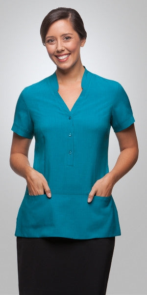 City Collection-City Collection Ezylin Tunic-6 / Teal-Uniform Wholesalers - 2
