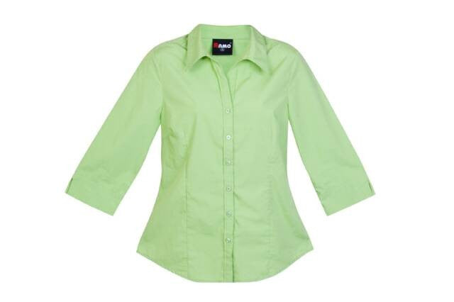 Ramo-Ramo Ladies 3/4 Sleeve Shirts-Lime / 8-Uniform Wholesalers - 2