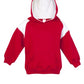 Ramo-Ramo Kids Shoulder Contrast Panel Hoodies-Red/White / 00-Uniform Wholesalers - 2