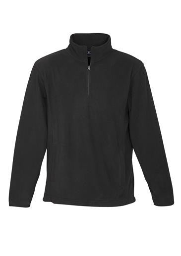 Biz Collection-Biz Collection Mens Trinity 1/2 Zip Pullover-Black / S-Uniform Wholesalers - 2