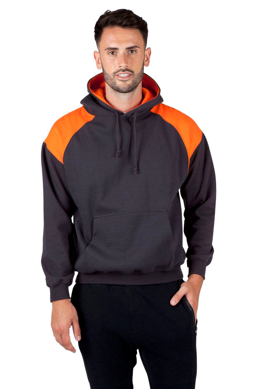 Ramo Mens Shoulder Contrast Panel Hoodie (F303HP)