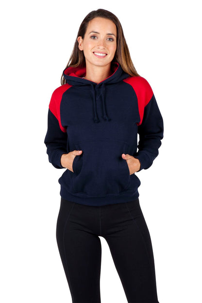 Ramo Ladies/Juniors Shoulder Contrast Panel Hoodie  (F303UN)