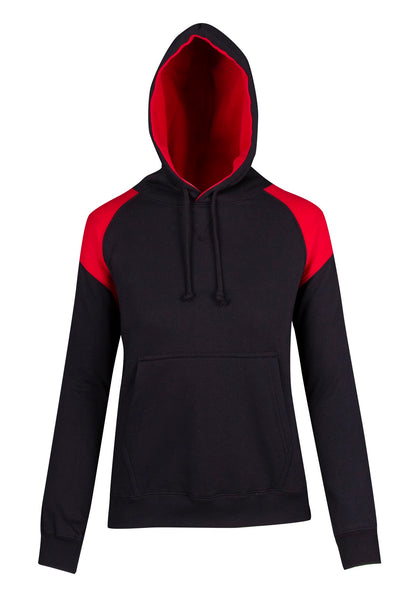 Ramo Ladies/Juniors Shoulder Contrast Panel Hoodie  (F303UN)