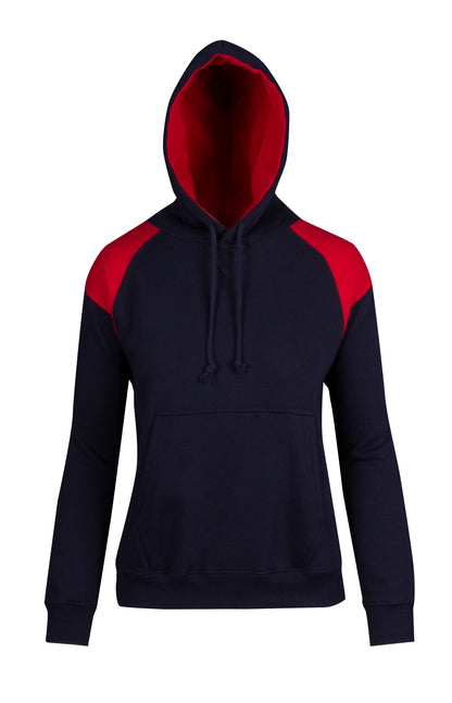 Ramo Ladies/Juniors Shoulder Contrast Panel Hoodie  (F303UN)