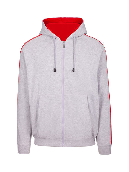 Ramo Mens Unbrushed Stripe Sleeve Hoodie  (F600HZ)