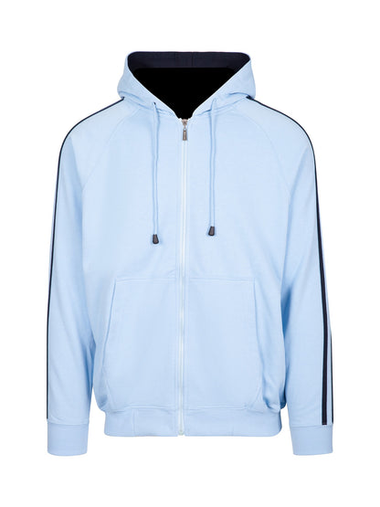 Ramo Mens Unbrushed Stripe Sleeve Hoodie  (F600HZ)