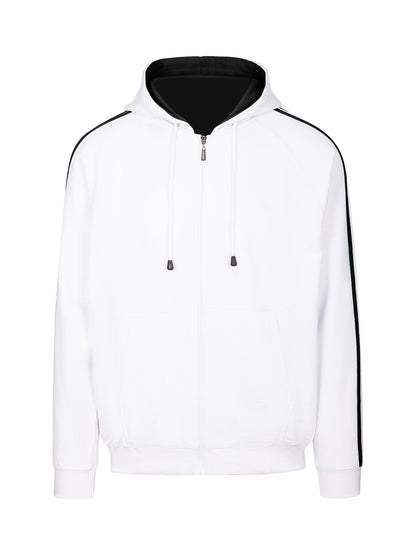 Ramo Mens Unbrushed Stripe Sleeve Hoodie  (F600HZ)