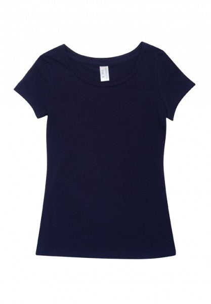 Ramo-Ramo Ladies Cotton/Spandex T-shirt-Navy / 8-Uniform Wholesalers - 5
