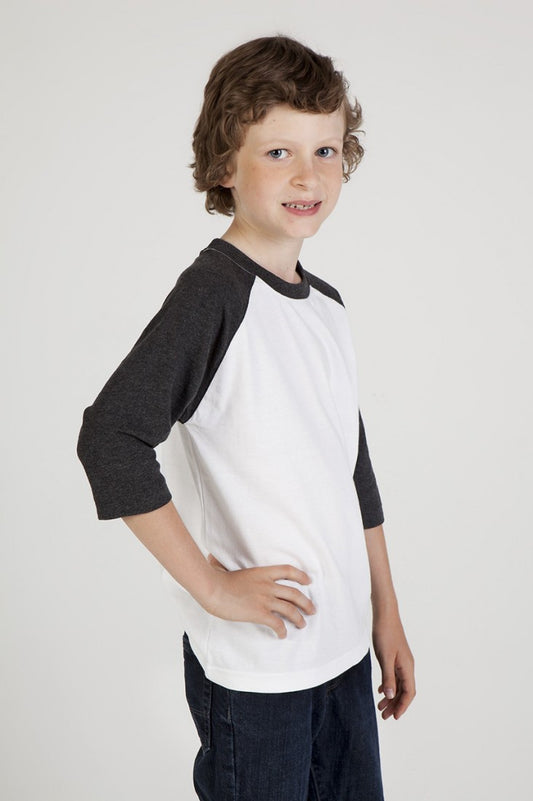 Ramo-Ramo Kids 3/4 Raglan Sleeve T-shirt	(new)--Uniform Wholesalers - 1