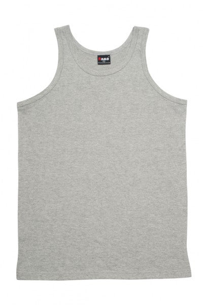 Ramo-Ramo Mens singlet-Grey Marl / S-Uniform Wholesalers - 4