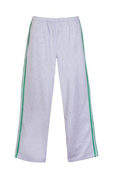 Ramo-Ramo Mens Striped Track Pants-Grey Marl/Kelly Green / XS-Uniform Wholesalers - 5