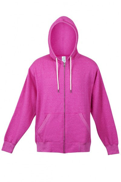 Ramo-Ramo Mens Greatness Heather Zip Hoodie	(new)-Hot Pink Heather / S-Uniform Wholesalers - 3