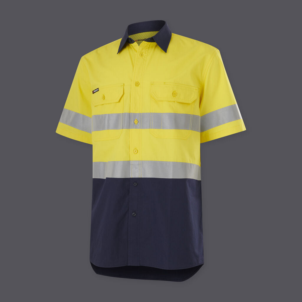King Gee Workcool Vented Spliced Shirt Taped S/S (K54911)