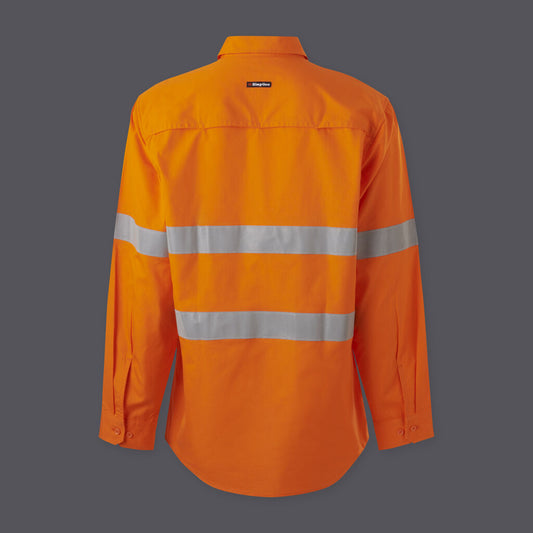 King Gee Workcool Vented Closed Front Shirt Taped (K54916)