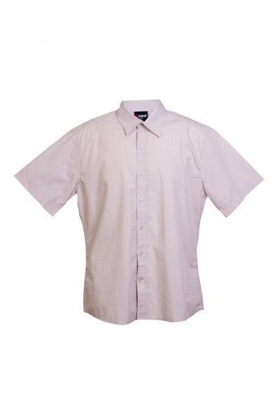 Ramo-Ramo Mens Short Sleeve Shirts-Khaki / S-Uniform Wholesalers - 4