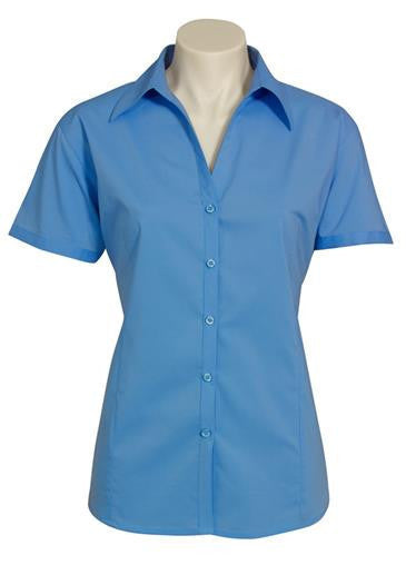Biz Collection-Biz Collection Ladies Metro Shirt - S/S 3rd (3 Colour)-Mid Blue / 6-Uniform Wholesalers - 4