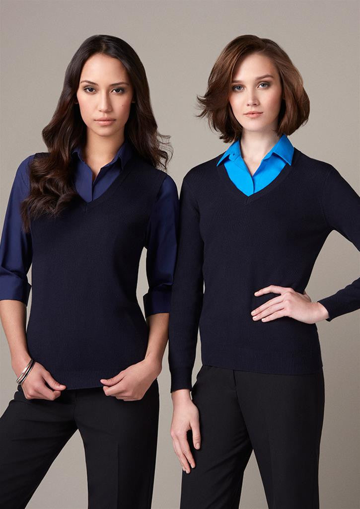 Biz Collection-Biz Collection Ladies V Neck Pullover--Uniform Wholesalers - 1