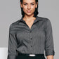 Aussie Pacific-Aussie Pacific Lady Henley 3/4 Sleeve Shirt-Black/Silver / 4-Uniform Wholesalers - 1