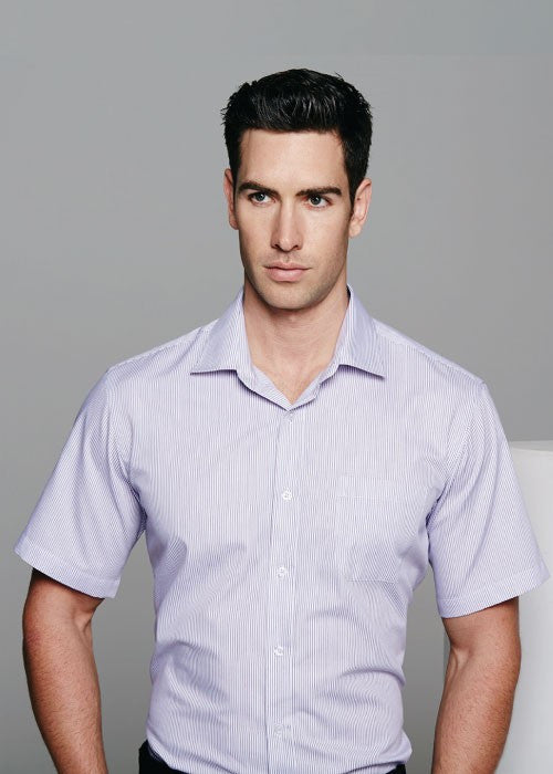 Aussie Pacific-Aussie Pacific Mens Henley Short Sleeve Shirt--Uniform Wholesalers - 1