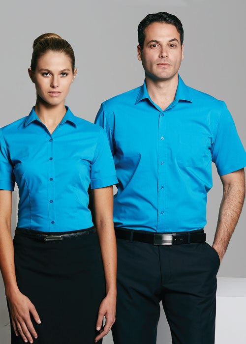 Aussie Pacific-Aussie Pacific Mens Mosman Short Sleeve Shirt--Uniform Wholesalers