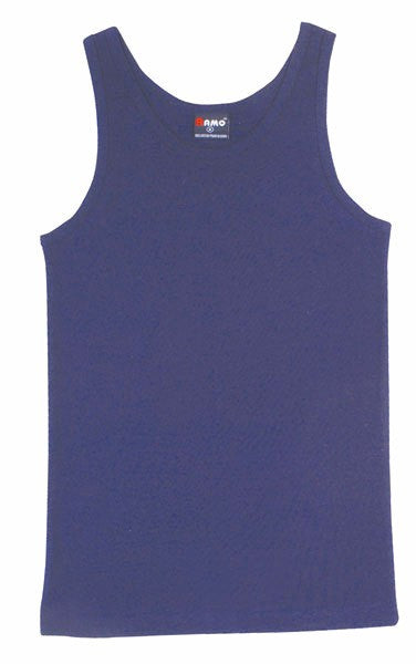 Ramo-Ramo Mens Rib Singlet-Navy / S-Uniform Wholesalers - 8