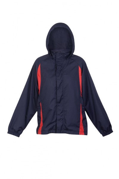 Ramo-Ramo Ladies/Junior Shower Proof Sportech Nylon Jacket-Navy/Red / 6-Uniform Wholesalers - 5