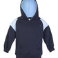 Ramo-Ramo Kids Shoulder Contrast Panel Hoodies-Navy/Sky / 00-Uniform Wholesalers - 6