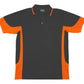 Ramo-Ramo Mens Contrast Polo-New Charcoal/Orange / S-Uniform Wholesalers - 4