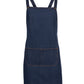 JB's Wear-Jb Cross Back Denim Apron-NAVY-Uniform Wholesalers - 2