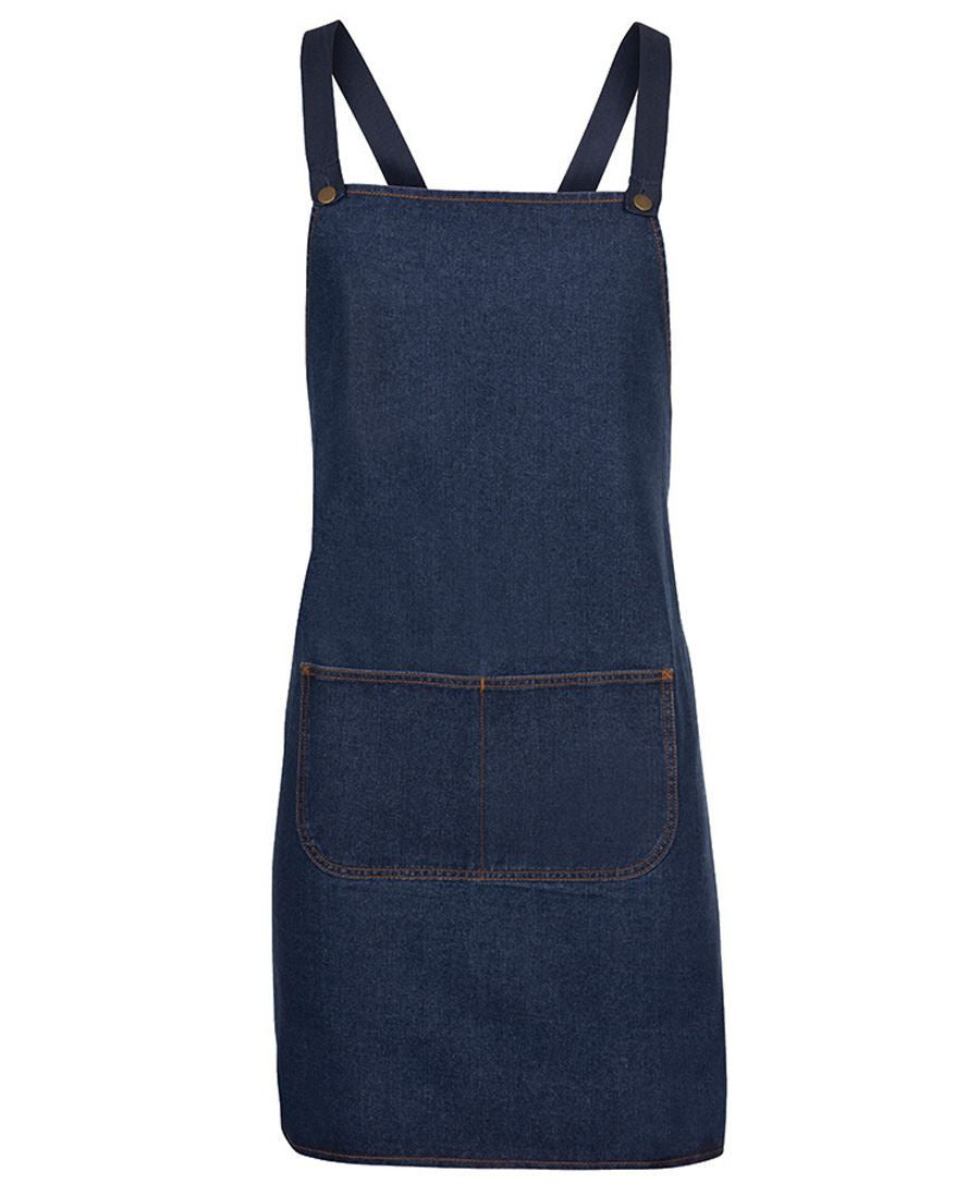 JB's Wear-Jb Cross Back Denim Apron-NAVY-Uniform Wholesalers - 2