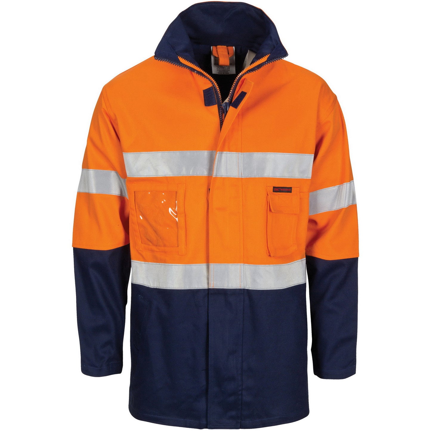 DNC Hi-Vis Cotton Drill "2 in 1" Jacket with Generic Reflective R/Tape (3767)