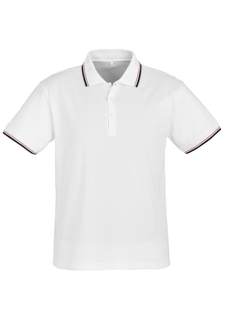 Biz Collection-Biz Collection Mens Cambridge Polo-White/Black/Red / Small-Uniform Wholesalers - 9