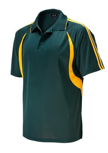Biz Collection-Biz Collection Mens  Flash Polo 2nd ( 6 Colour )-Forest/Gold / Small-Uniform Wholesalers - 7