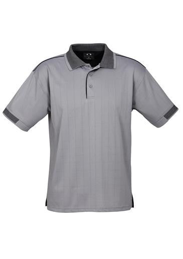 Biz Collection-Biz Collection Mens Noosa Polo-Silver Grey / Black / Small-Uniform Wholesalers - 4