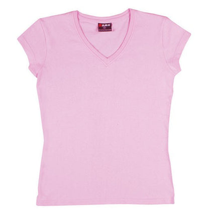 Ramo-Ramo Ladies V Neck-Pink / 8-Uniform Wholesalers - 10