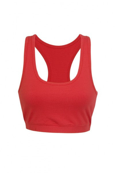 Ramo-Ramo Ladies Self Brassiere Singlet-Red / 8-Uniform Wholesalers - 4