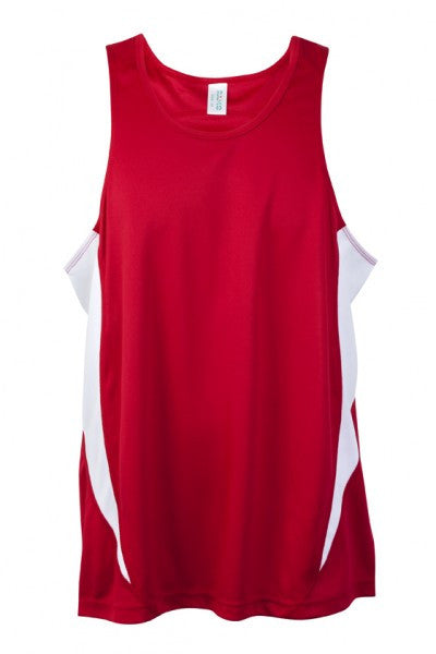 Ramo-Ramo Mens Accelerator Cool Dry Singlet	(new)-Red/White / S-Uniform Wholesalers - 10
