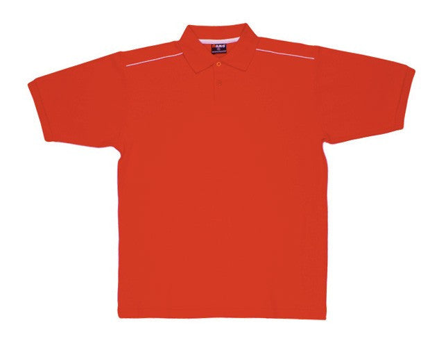 Ramo-Ramo Mens 100% Cotton Pique Knit With Piping-Red/White / S-Uniform Wholesalers - 6