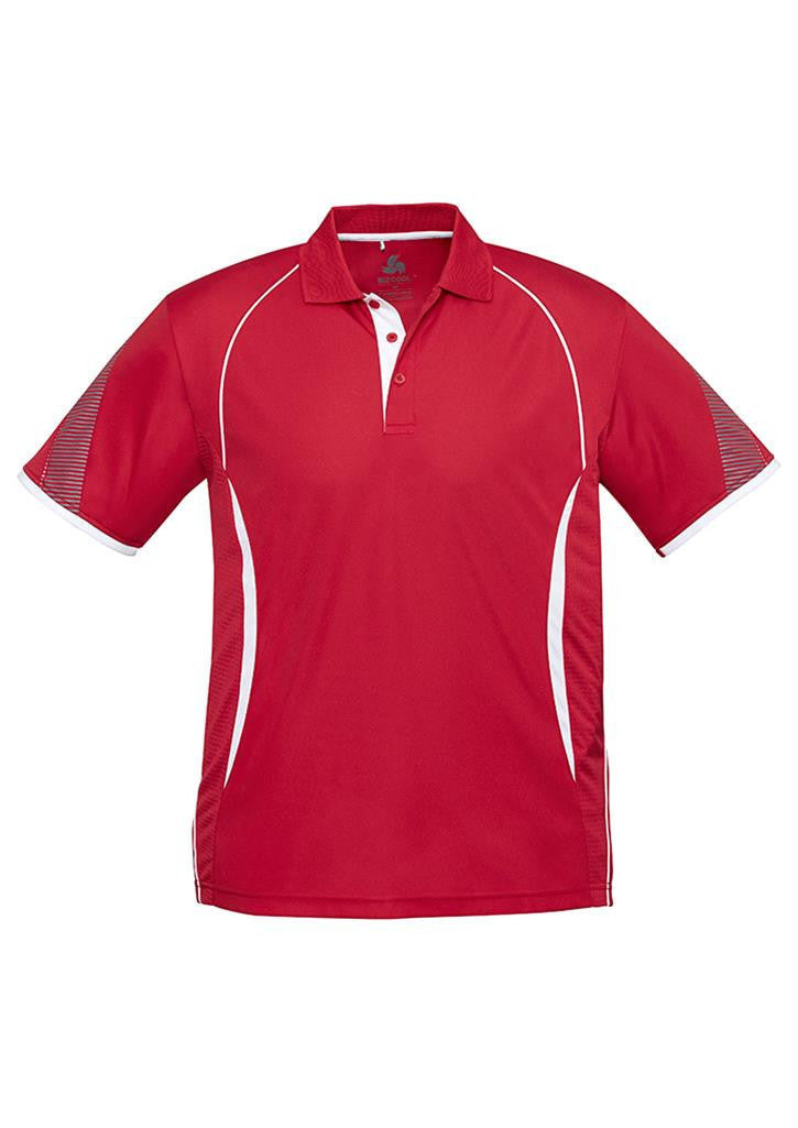 Biz Collection-Biz Collection  Mens Razor Polo-Red/White / S-Uniform Wholesalers - 6