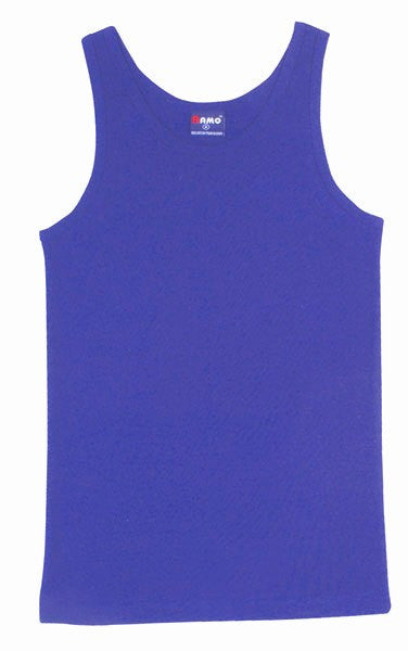 Ramo-Ramo Mens Rib Singlet-Royal Blue / S-Uniform Wholesalers - 10