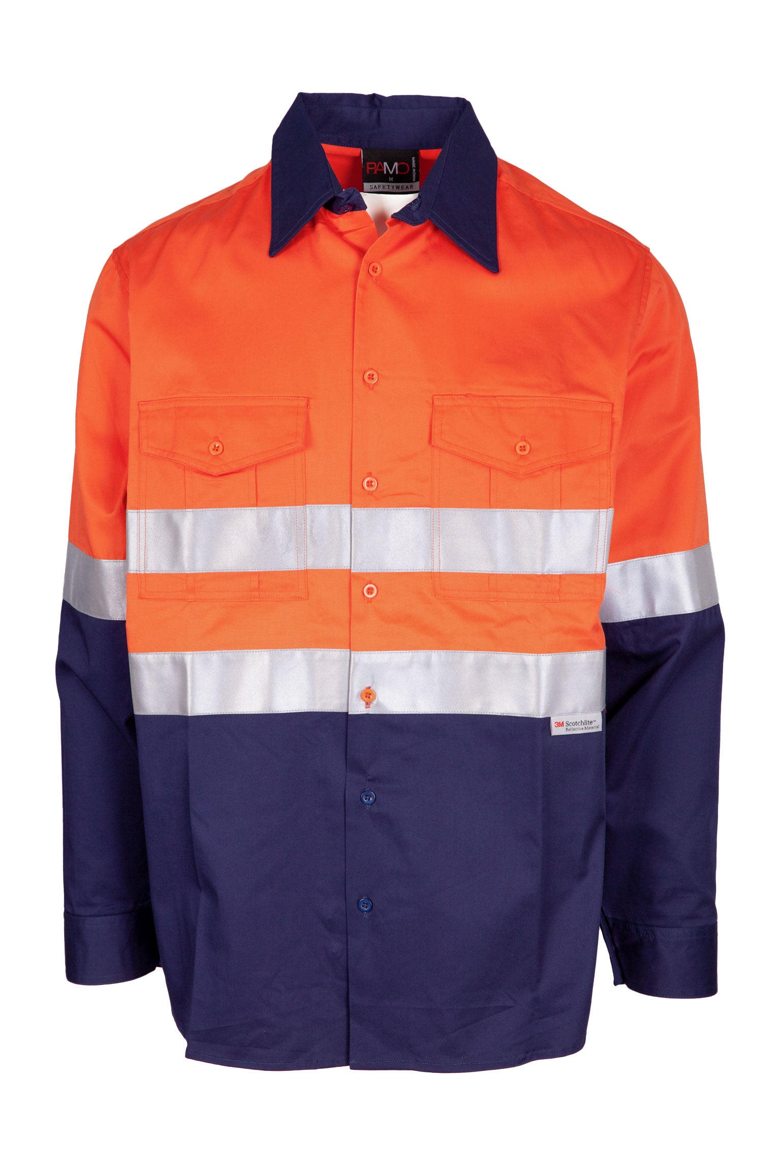 Ramo 100% Combed Cotton Drill Long Sleeve Shirt - 3M (S007LP)