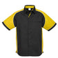 Biz Collection-Biz Collection Mens Nitro Shirt-Black / Yellow / White / S-Uniform Wholesalers - 10