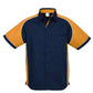 Biz Collection-Biz Collection Mens Nitro Shirt-Navy / Gold / White / S-Uniform Wholesalers - 11
