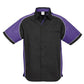 Biz Collection-Biz Collection Mens Nitro Shirt-Black / Purple / White / S-Uniform Wholesalers - 2